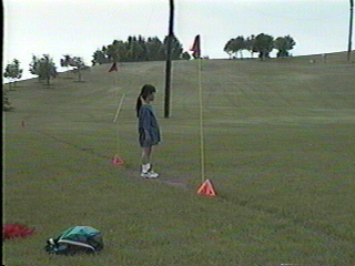 Christina as goalie.