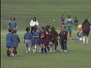 Game is over and the team shakes hands.